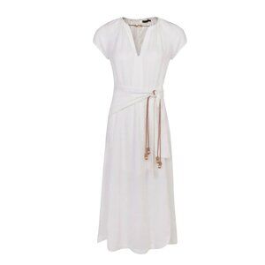 ViX Paula Hermanny Vix Claire Detail Midi Dress off white size 6 NWT